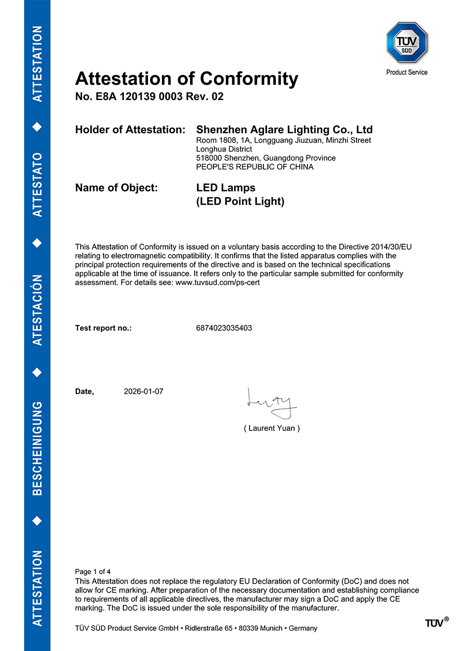 ���ι��ʹ�������������װ��led�Ƶ�ͨ��TUV CE(EMC)��֤